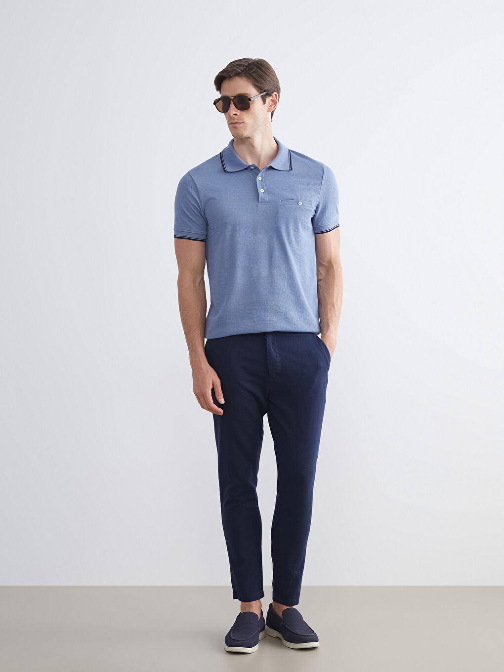 Karışık Polo Yaka Erkek Tişört-1