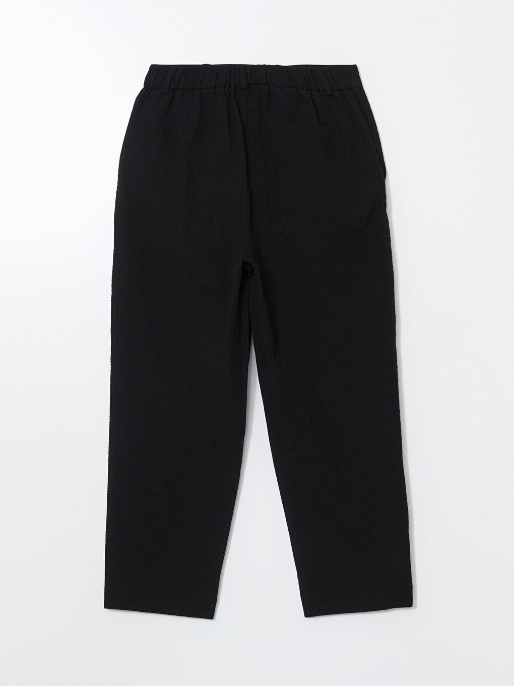 LCW Modest Siyah Loose Fit Dokulu Kadın Pantolon - 5