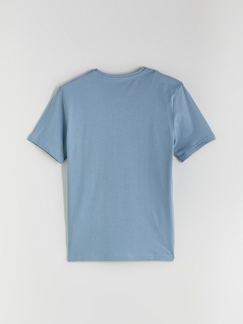 Mavi Bisiklet Yaka Baskılı Erkek Pijama Üst-1