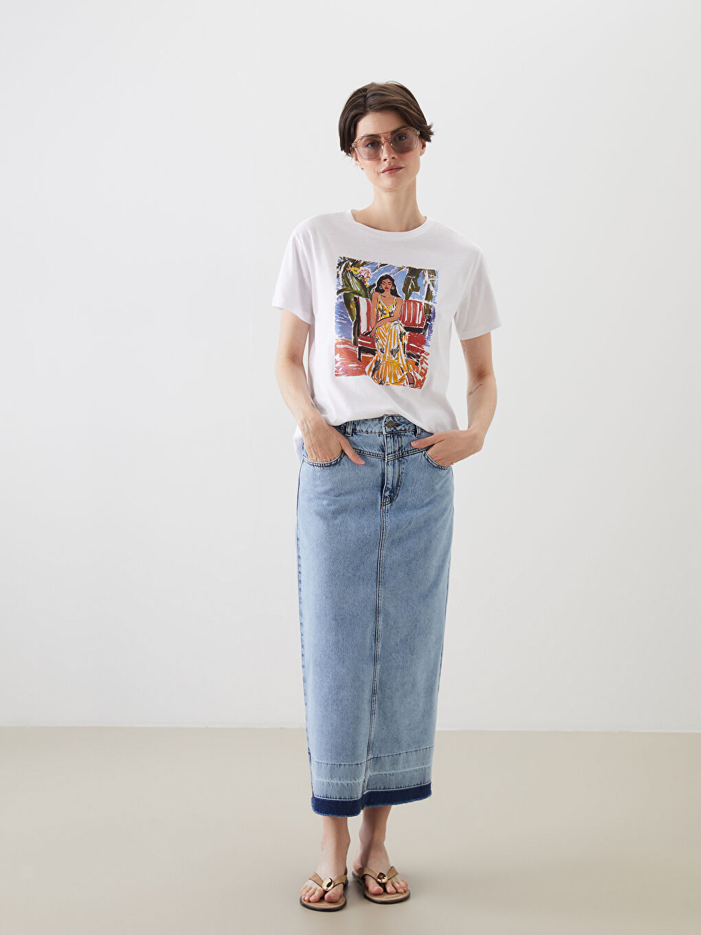 Regular Fit Women's Denim Skirt