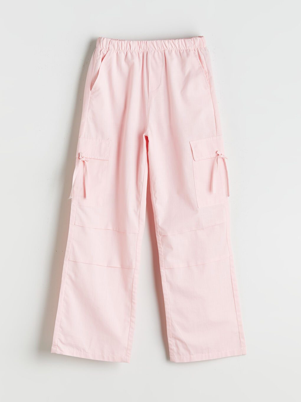 Karışık Beli Lastikli Kız Çocuk Kargo Pantolon