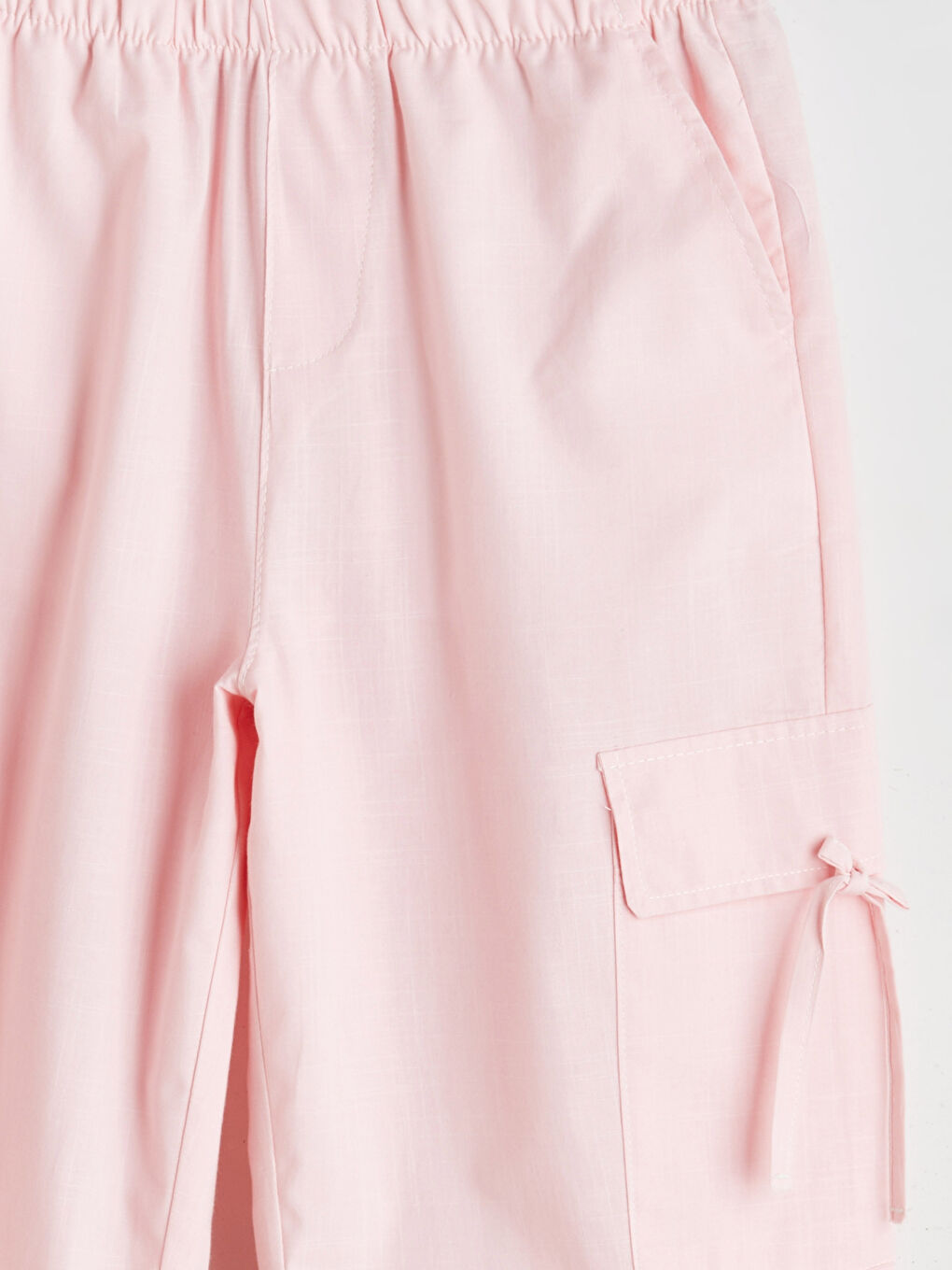 Karışık Beli Lastikli Kız Çocuk Kargo Pantolon-2