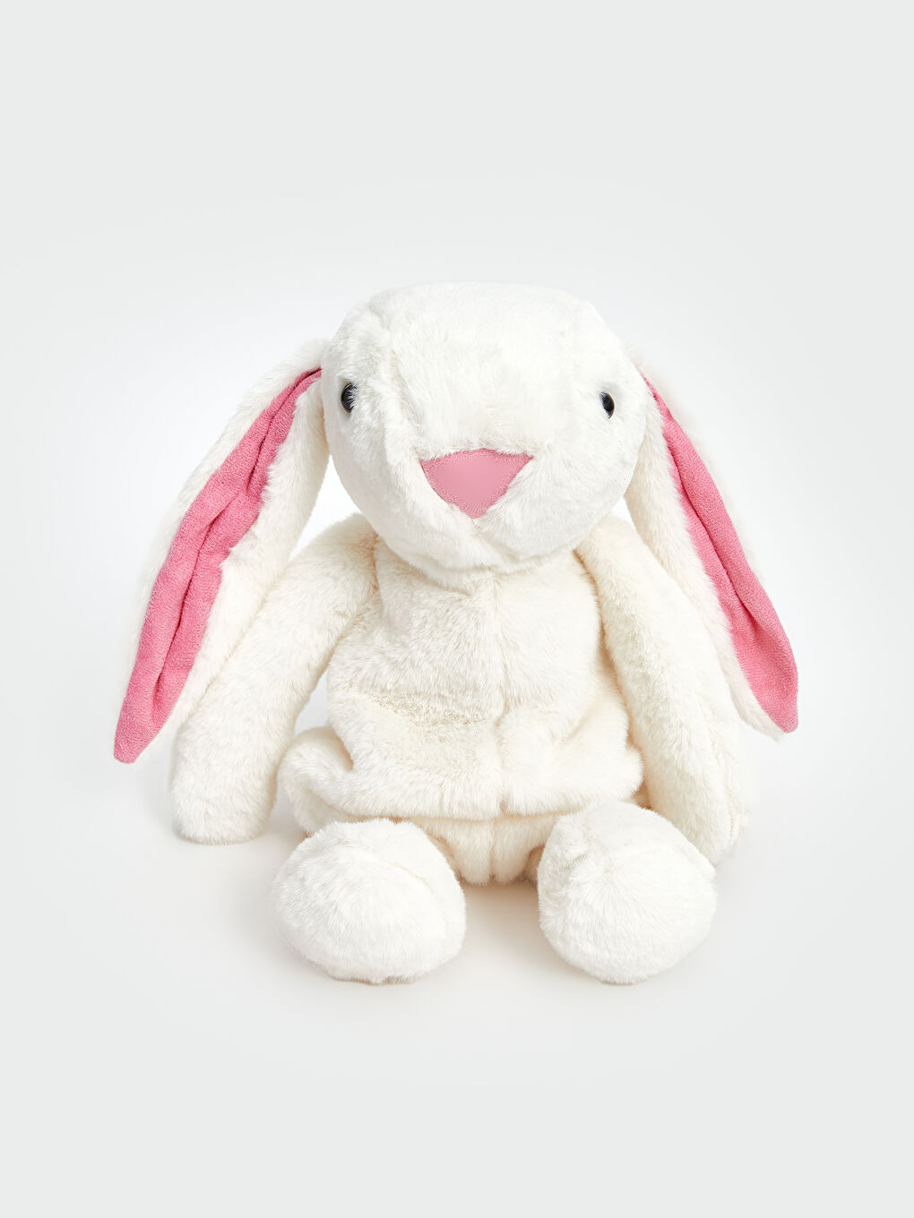 Beyaz Pelüş Tavşan Figürlü Kız Çocuk Sırt Çantası