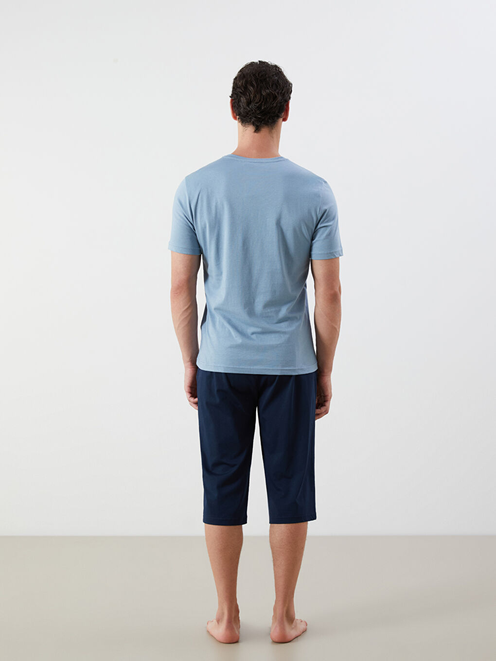 LC WAIKIKI Man BLUE Capri Pyjamas Set -S5M144Z8-KDW