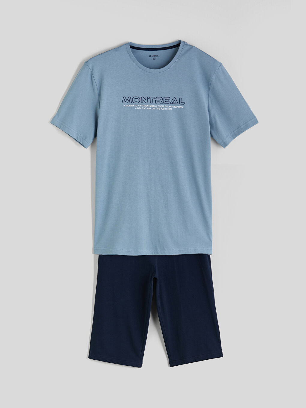 LC WAIKIKI Man BLUE Capri Pyjamas Set -S5M144Z8-KDW