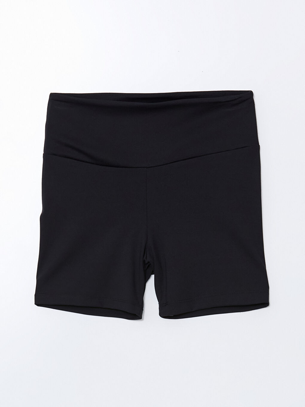 Siyah Beli Lastikli Kadın Spor Şort Tayt-4