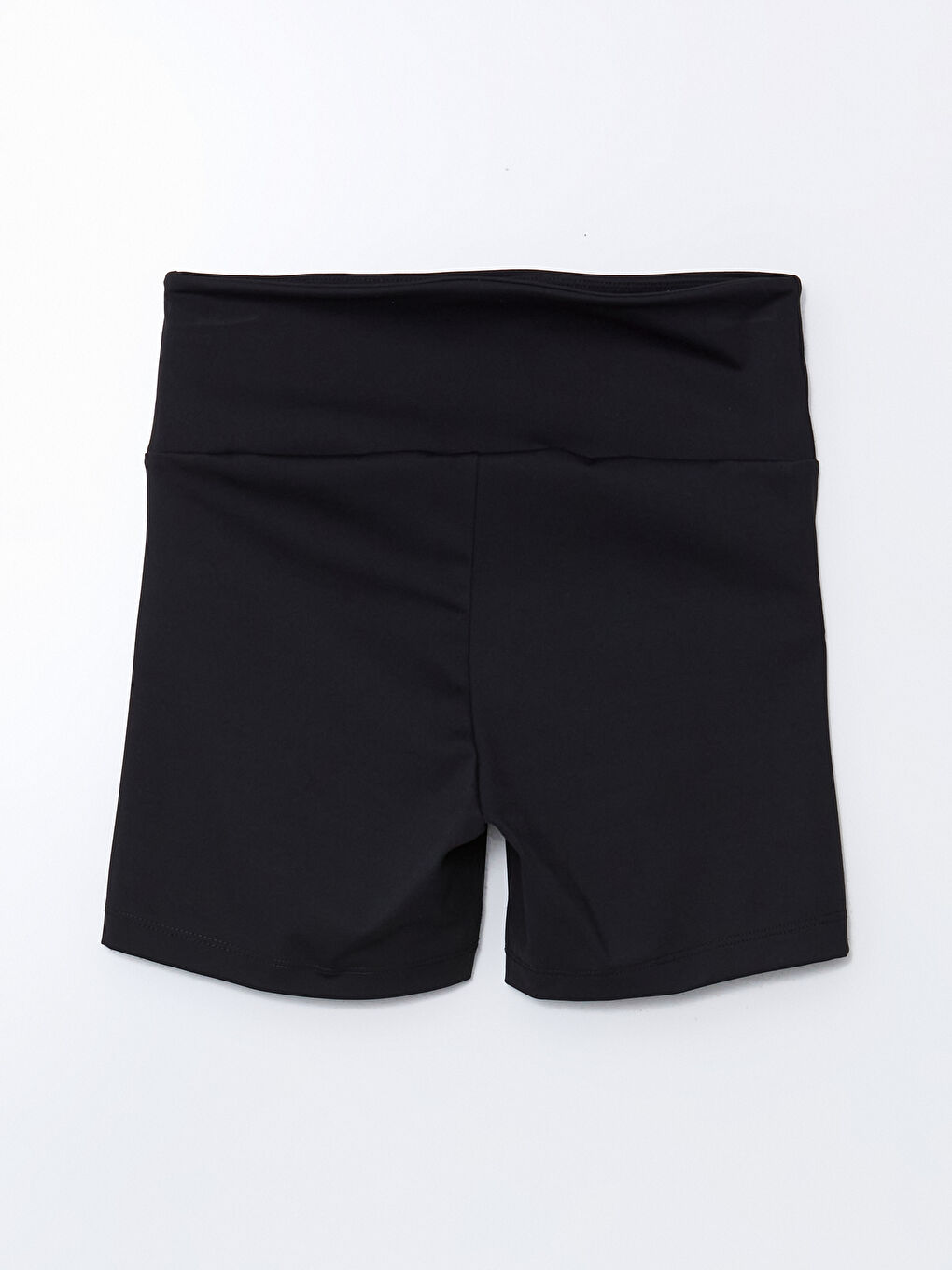 Siyah Beli Lastikli Kadın Spor Şort Tayt-5