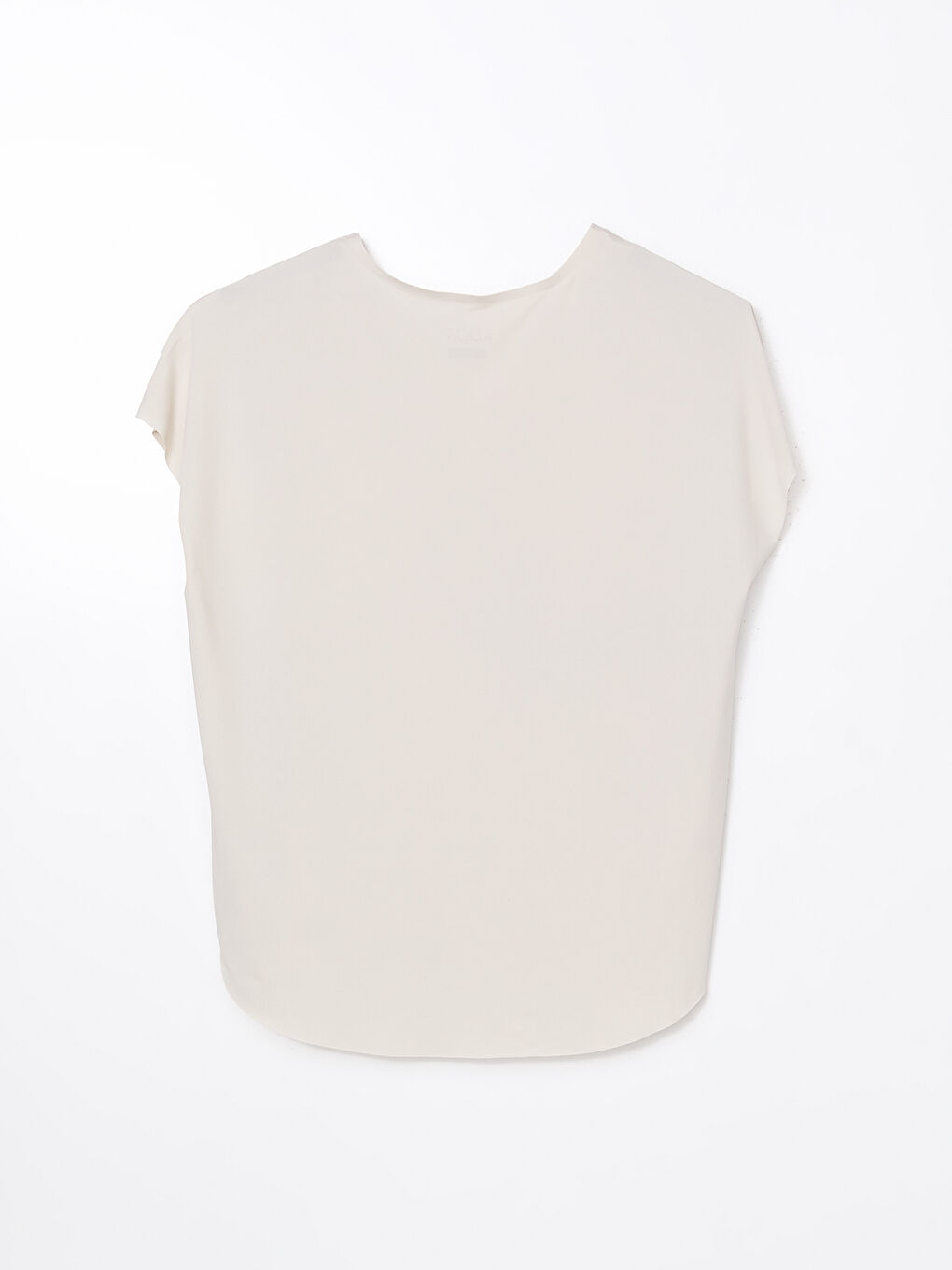 Gri Bisiklet Yaka Oversize Kadın Spor Tişört-5