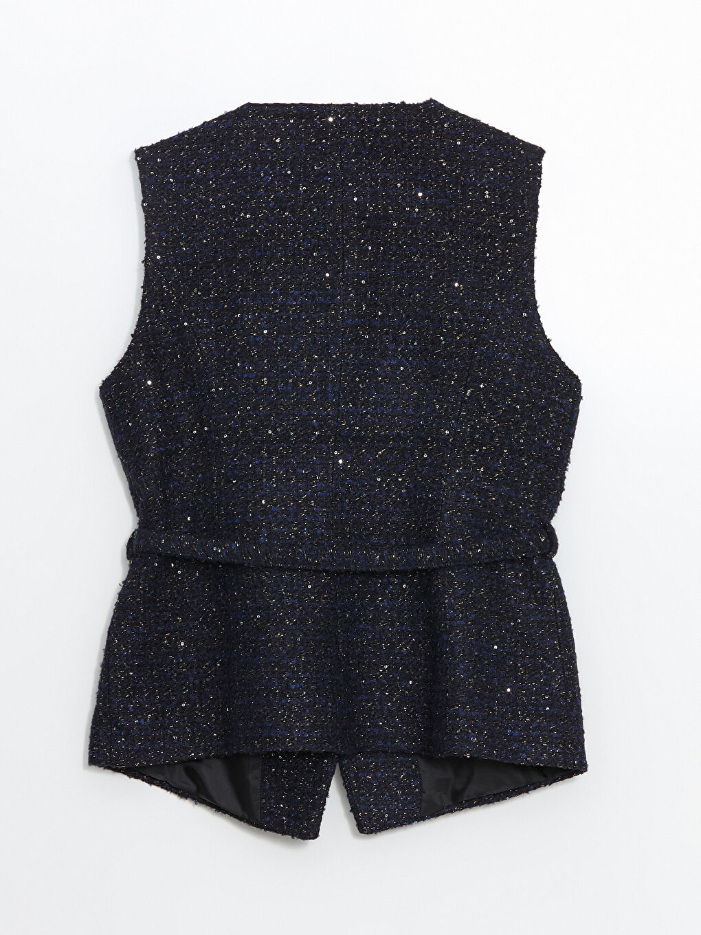 Mavi Bisiklet Yaka Kadın Tüvit Yelek-5