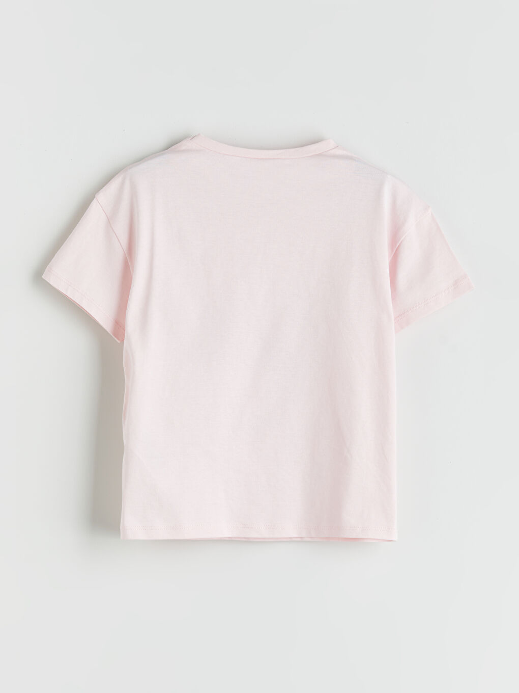 Pembe Bisiklet Yaka Kuromi Baskılı Kız Çocuk Tişört-1