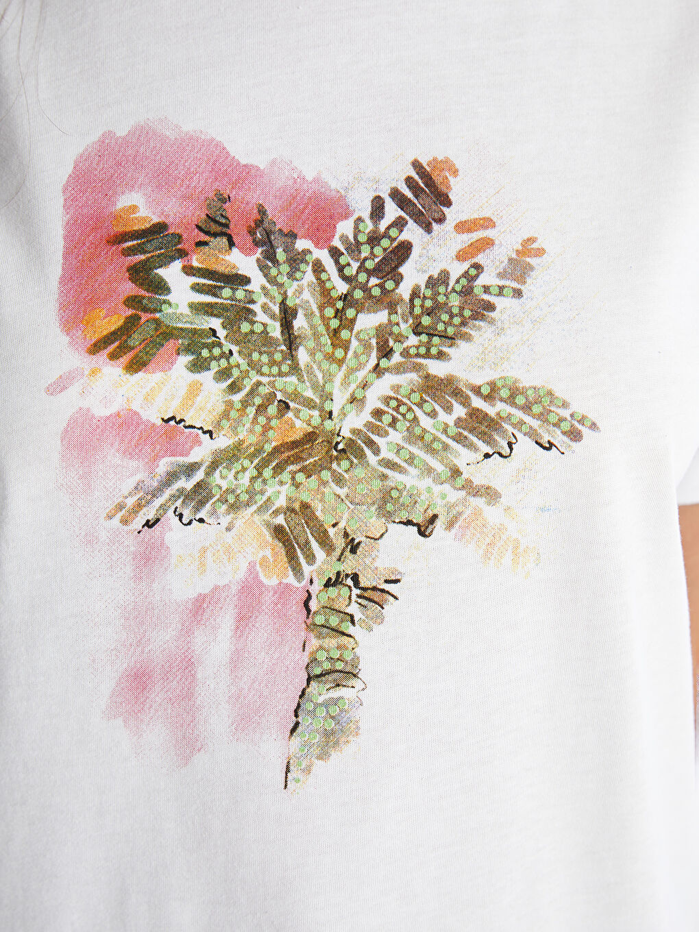 Crew Neck Floral Women's T-Shirt-2