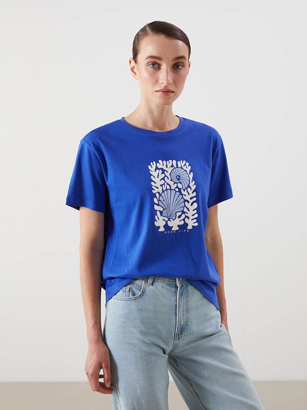 Crew Neck Floral Women's T-Shirt