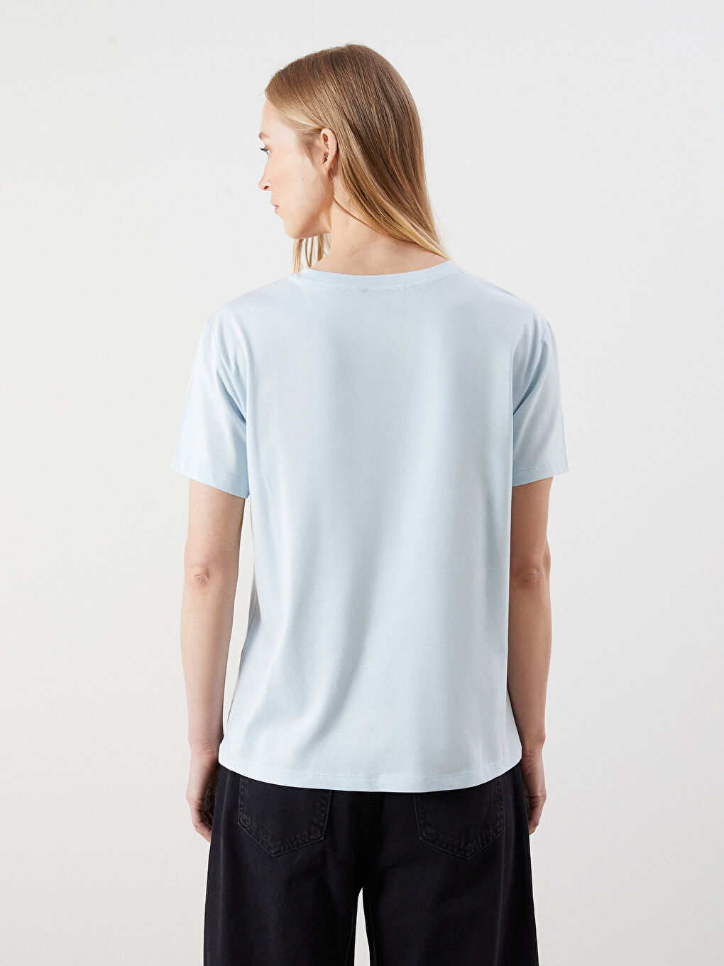 Crew Neck Printed Women's T-Shirt-3