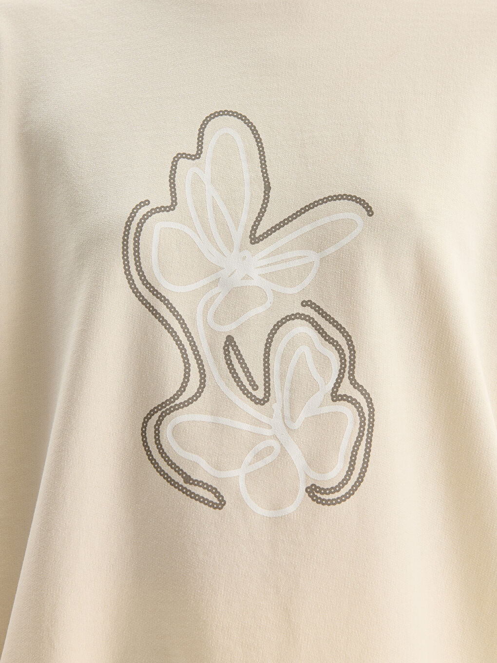 Crew Neck Floral Women's Sweatshirt Tunic-2