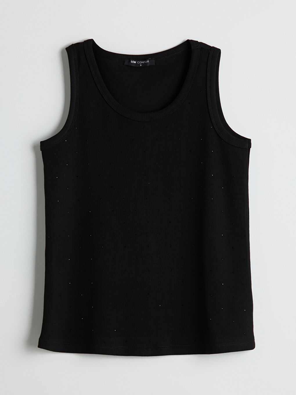 Crew Neck Rhinestone Embellished Women's Tank Top -S5M224Z8-CVL