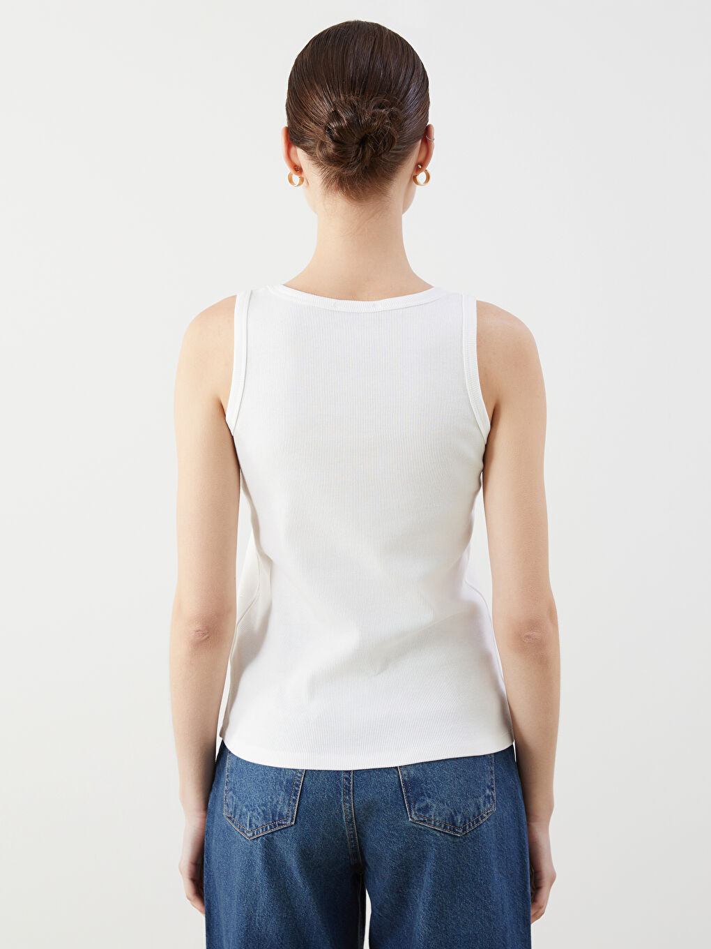 Crew Neck Rhinestone Embellished Women's Tank Top -S5M224Z8-R9J