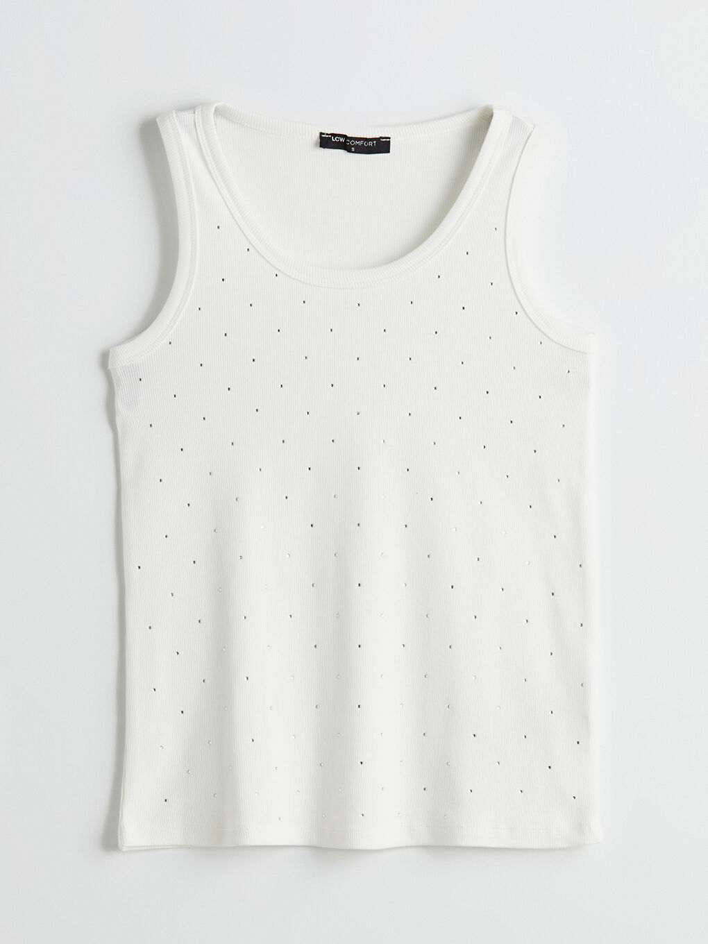 Crew Neck Rhinestone Embellished Women's Tank Top -S5M224Z8-R9J