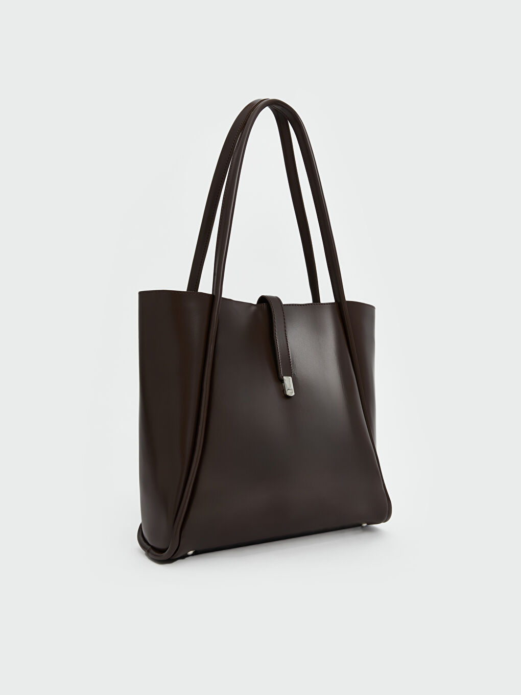 Kahverengi Deri Görünümlü Kadın Kol Çantası-2