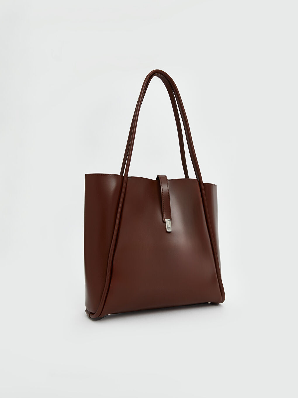 Kahverengi Deri Görünümlü Kadın Kol Çantası-2