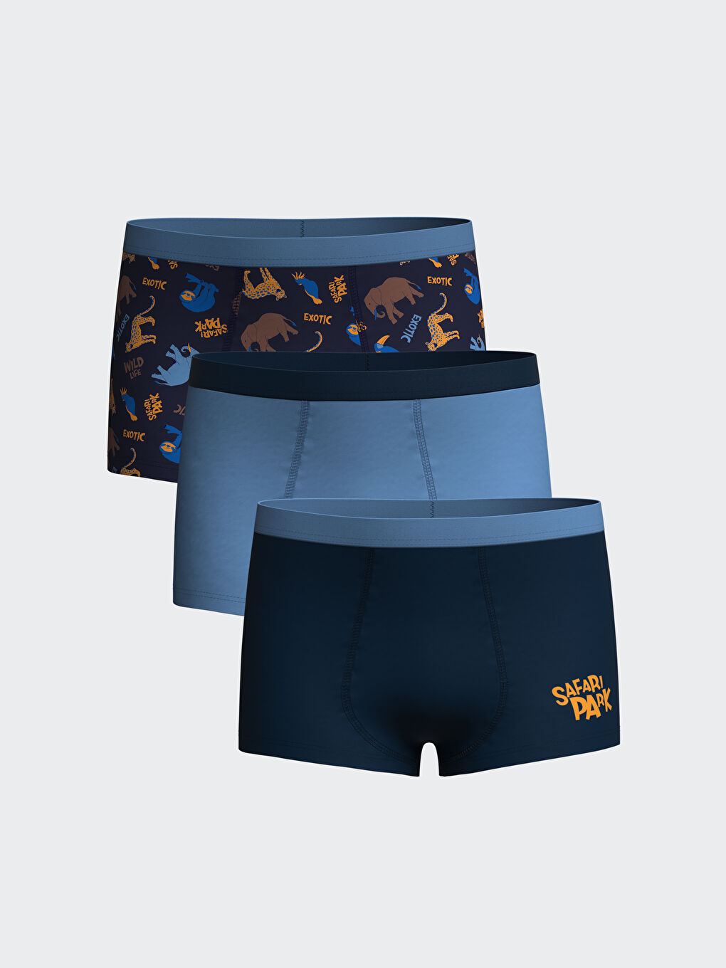 Printed Boys' Boxer Trunks 3-Pack