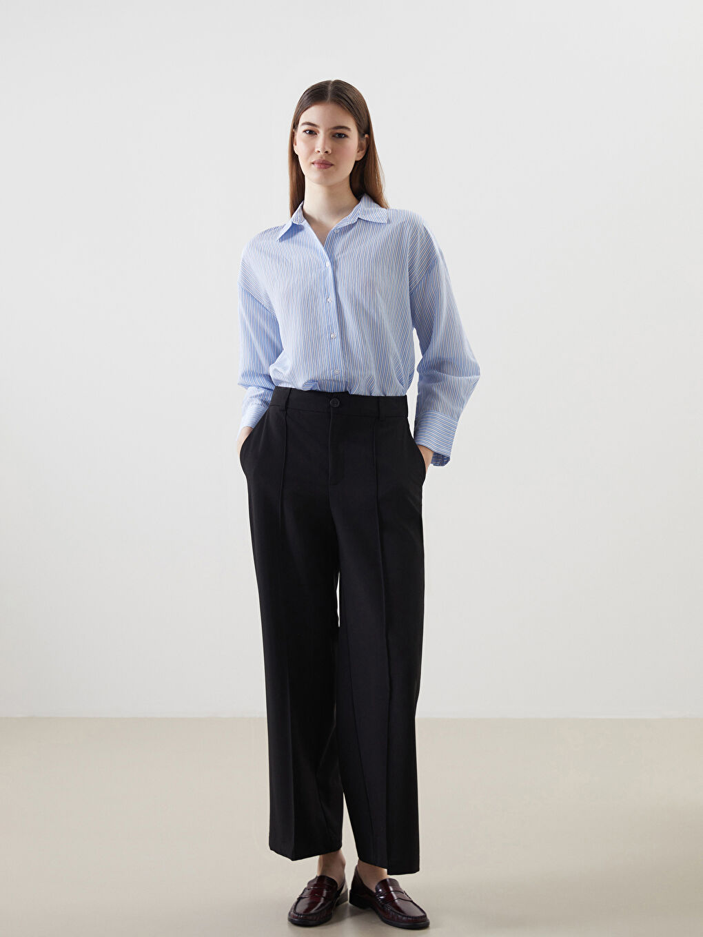 LCW Modest Loose Fit Women's Palazzo Trousers -S5M280Z8-CVL