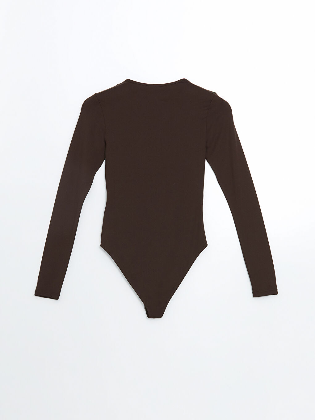 LCW Vision Kahverengi Bisiklet Yaka Kadın Bodysuit - 5