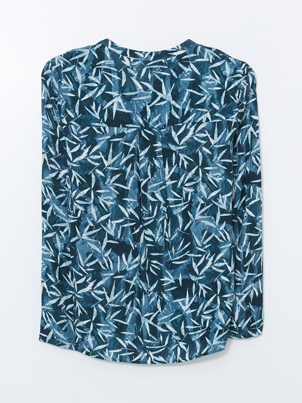 Yeşil Kaçık Yaka Çiçekli Kadın Bluz-4