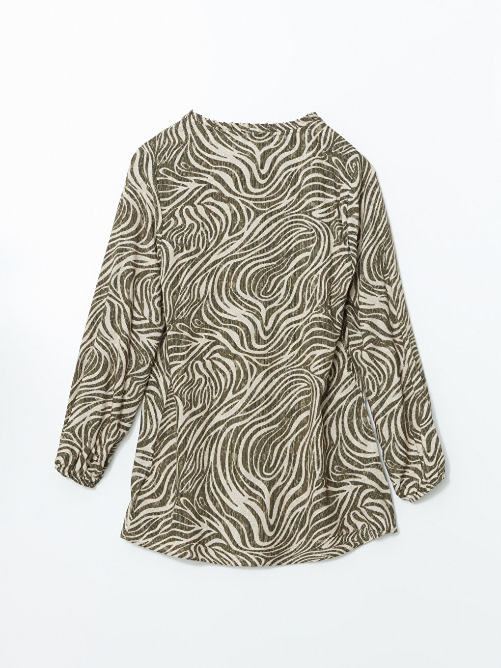 Tie Collar Patterned Women's Blouse -S5M292Z8-LQY
