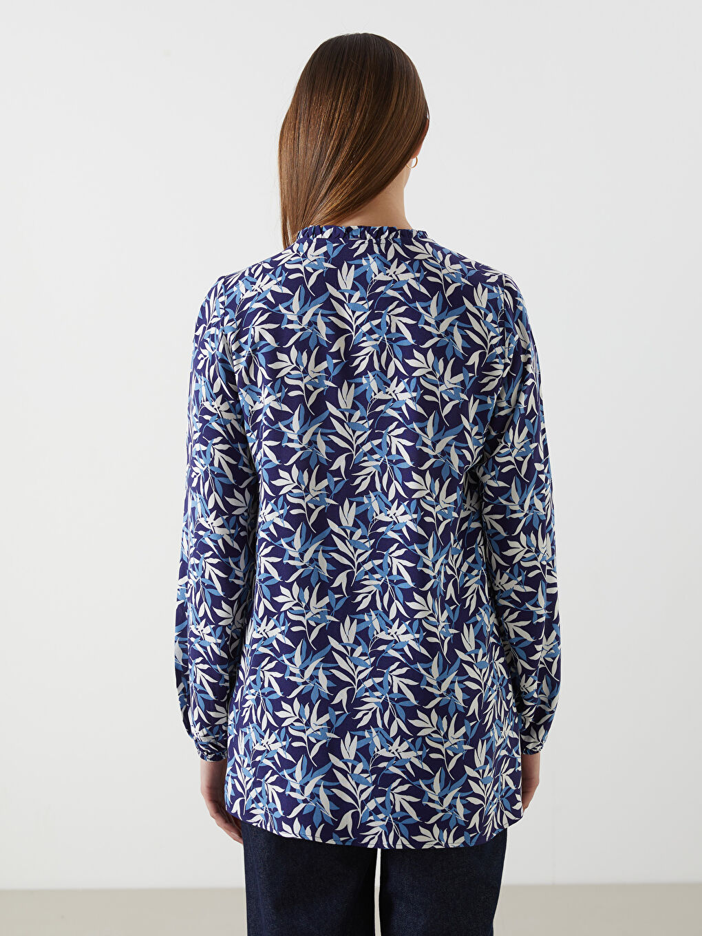 Tie Neck Floral Women's Blouse -S5M292Z8-LSJ