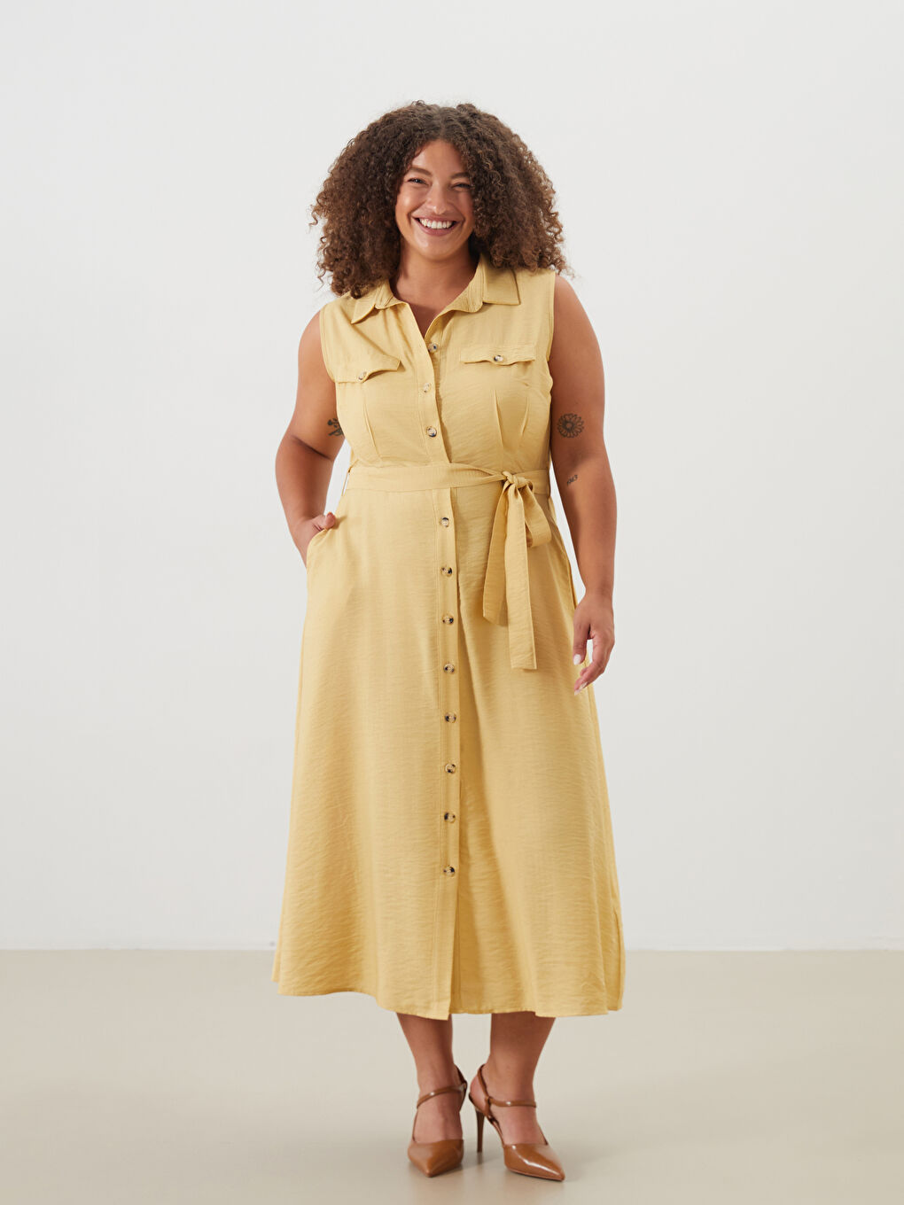 LC Waikiki Regular Fit Shirt Dress -S5M302Z8-TAP