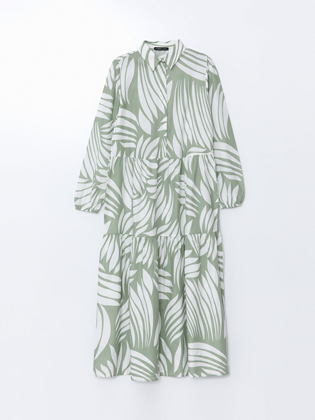 LCWAIKIKI Classic Collared Neck Patterned A-Line Dress -S5M305Z8-LRF