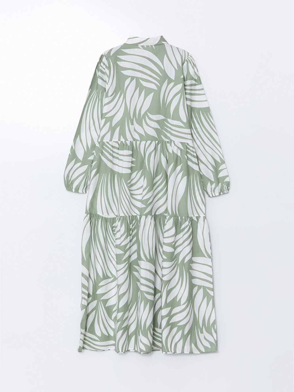 LCWAIKIKI Classic Collared Neck Patterned A-Line Dress -S5M305Z8-LRF