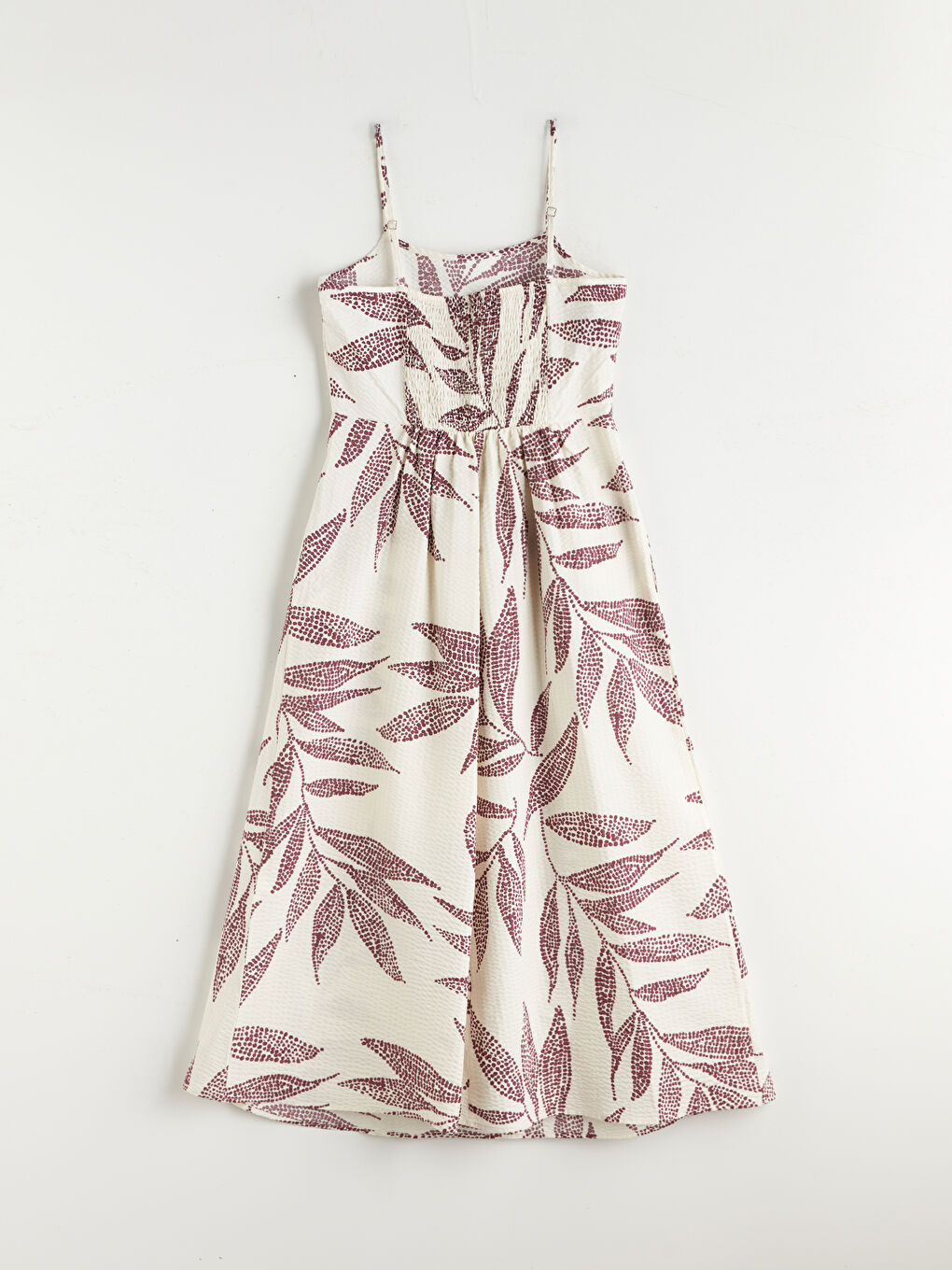 Karışık Kare Yaka Çiçekli Askılı A Kesim Elbise-5