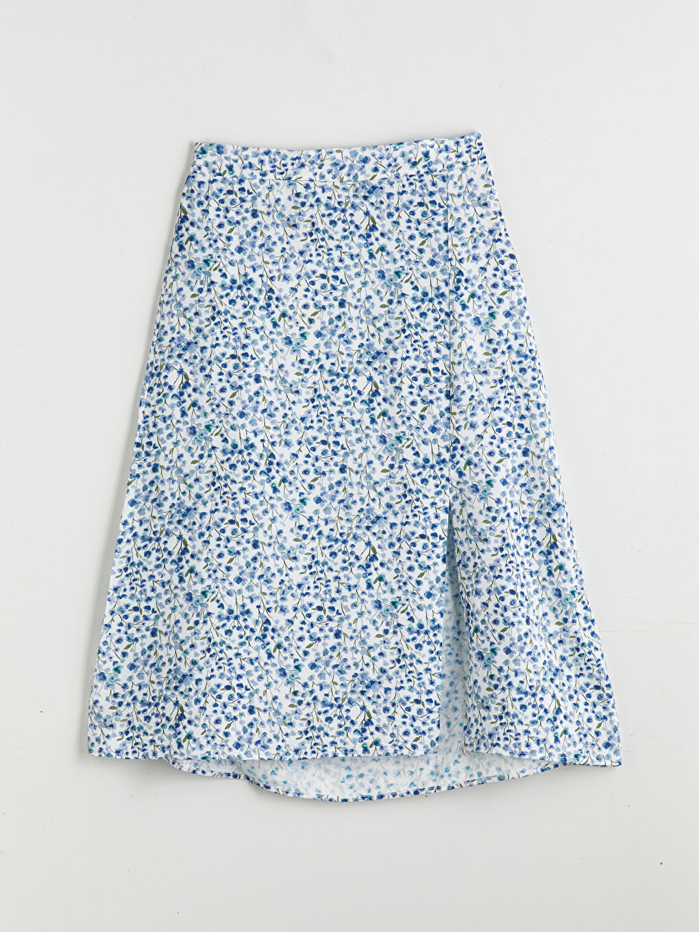Elasticated Waist Floral A-Line Skirt -S5M319Z8-LQQ