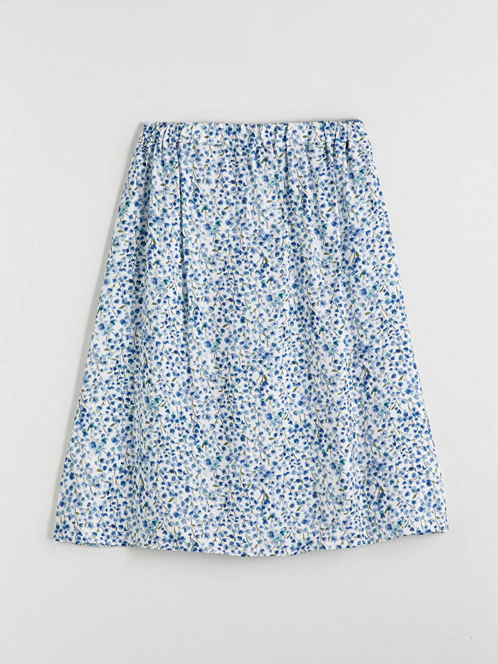 Elasticated Waist Floral A-Line Skirt -S5M319Z8-LQQ