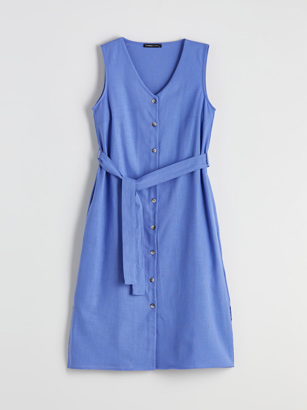 LCWAIKIKI Classic V Neck Sash Dress -S5M320Z8-YQP