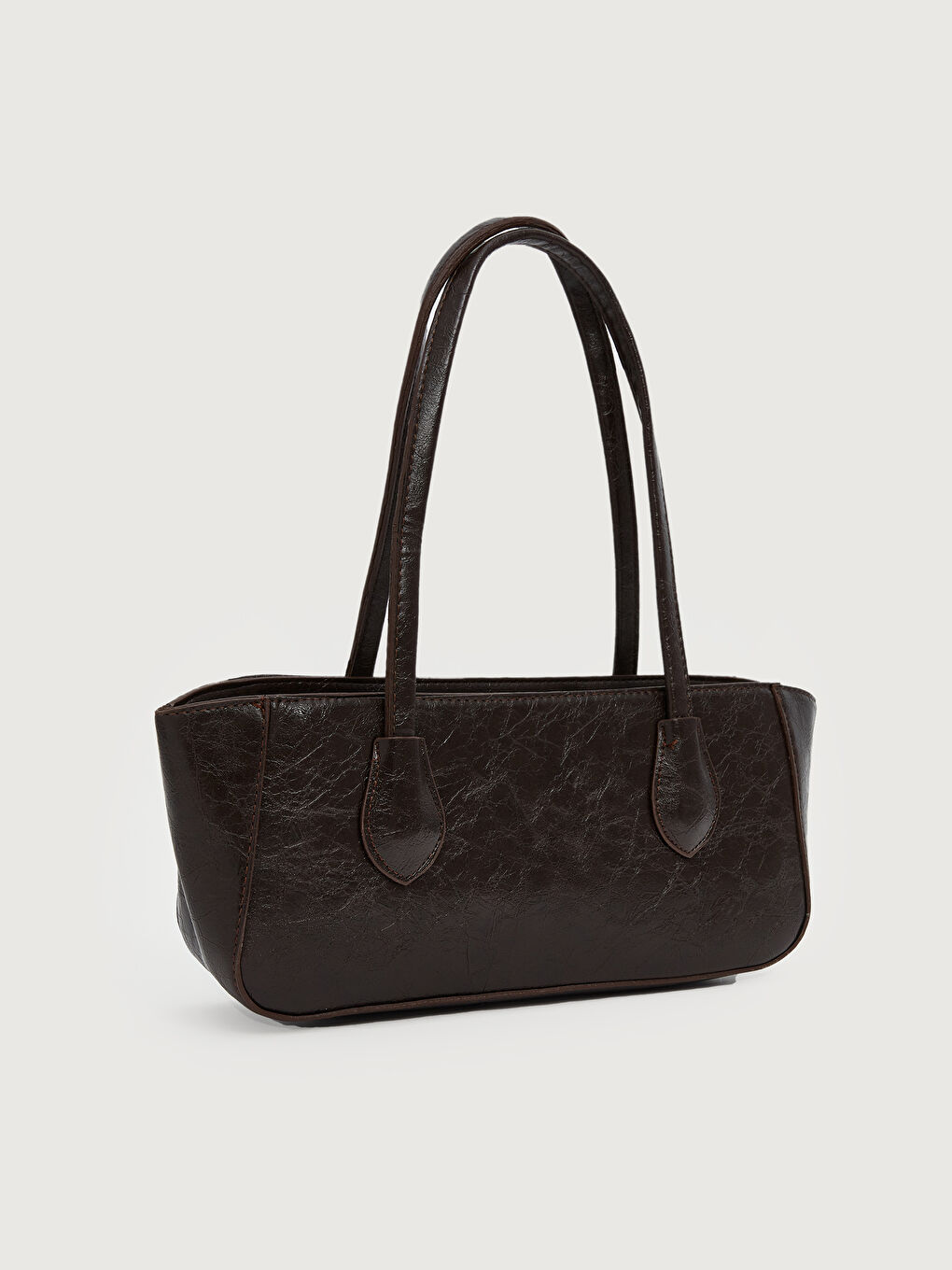 Kahverengi Deri Görünümlü Kadın Omuz Çantası-2