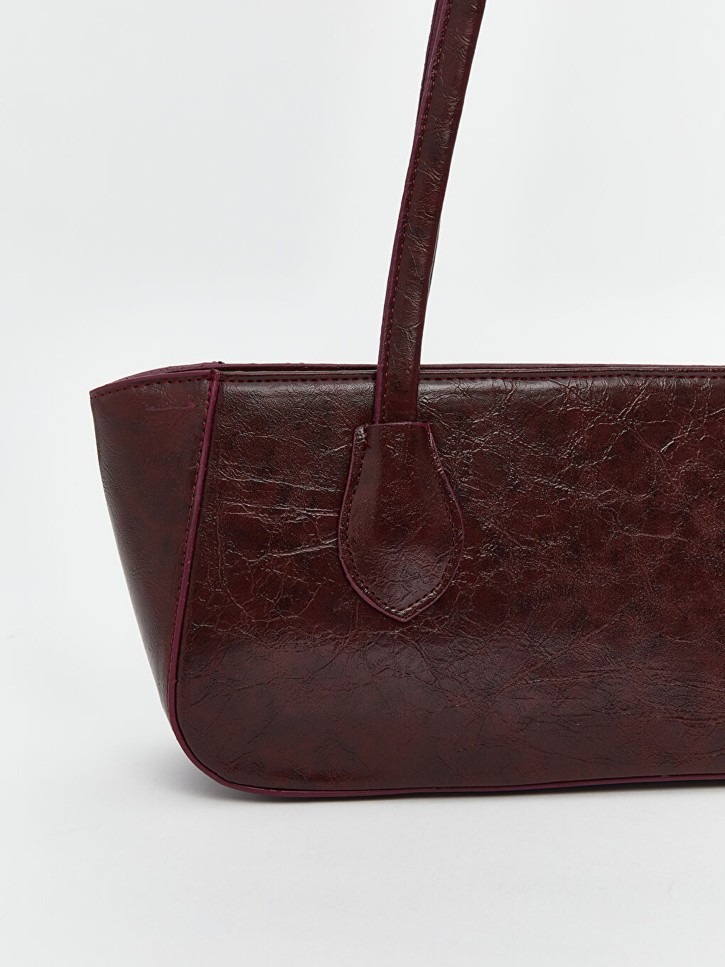 LCW ACCESSORIES Bordo Deri Görünümlü Kadın Omuz Çantası - 3