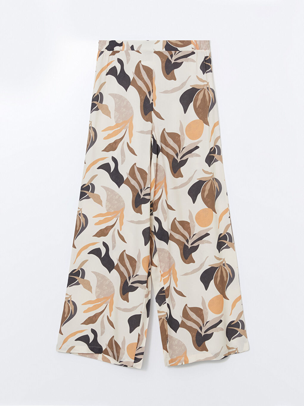 Elastic Waist Patterned Women's Trousers -S5M338Z8-LQB