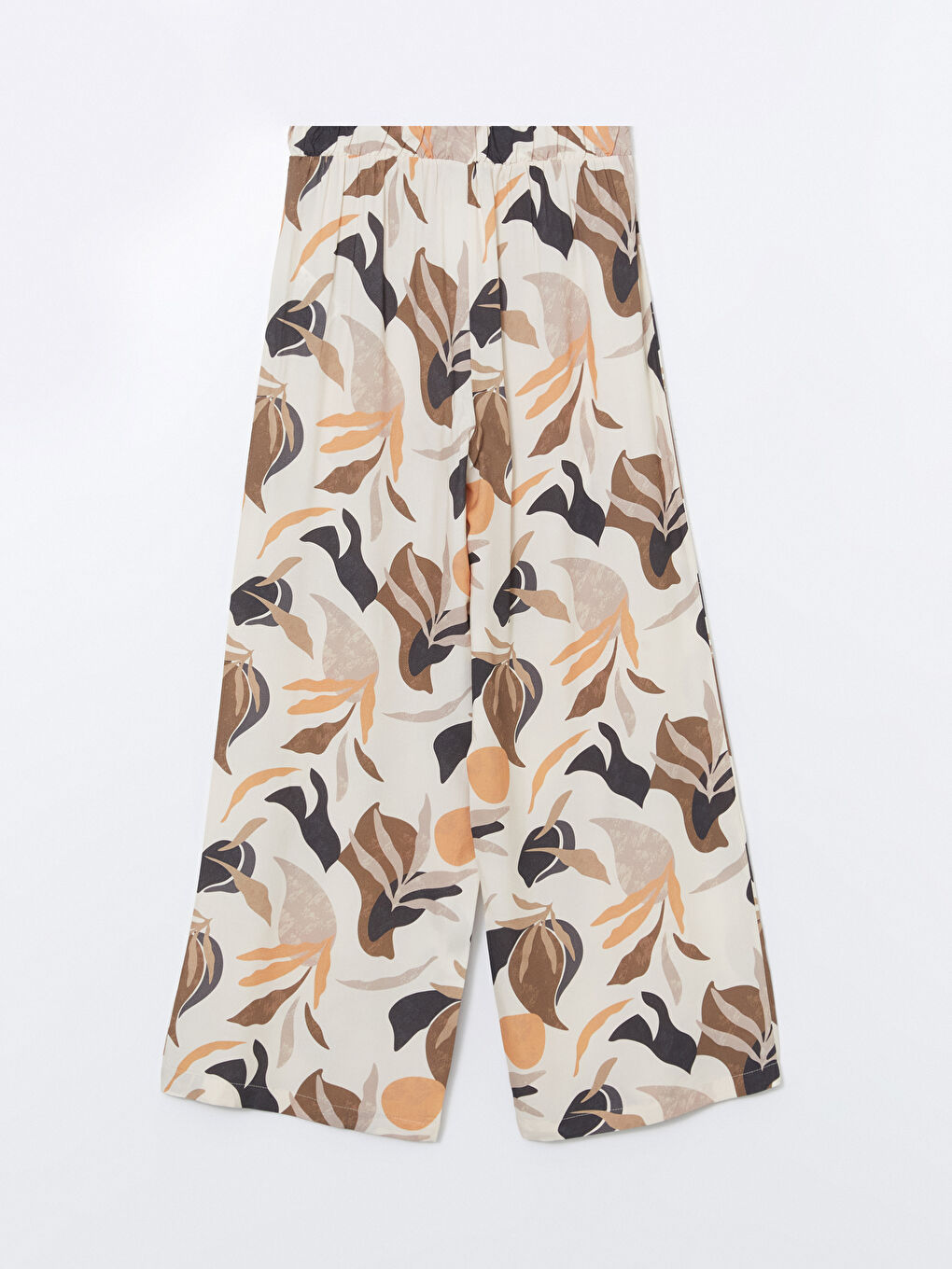 Elastic Waist Patterned Women's Trousers -S5M338Z8-LQB