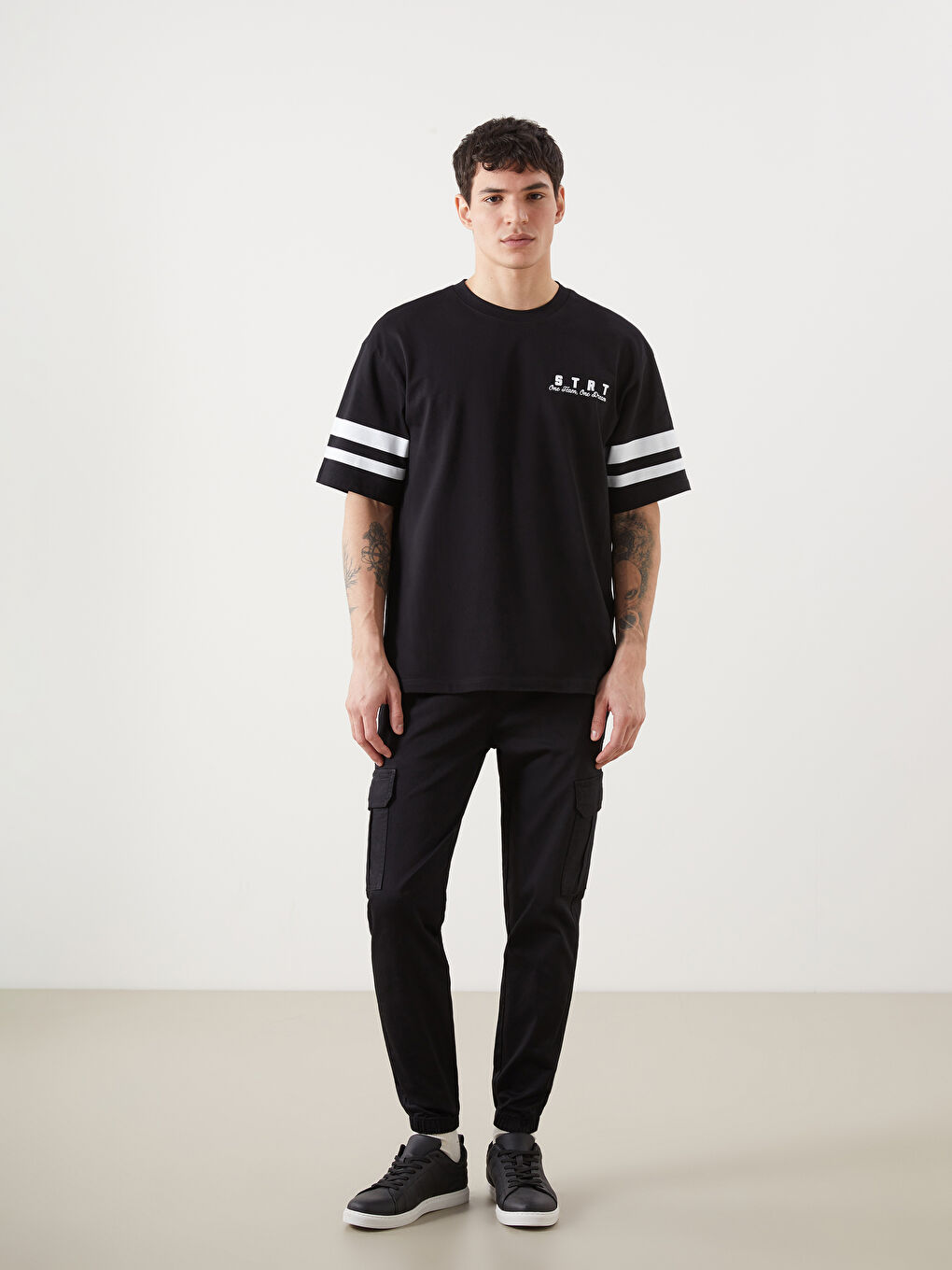 XSIDE Crew Neck Short Sleeve Printed Combed Cotton Men's T-shirt -S5M350Z8-CVL