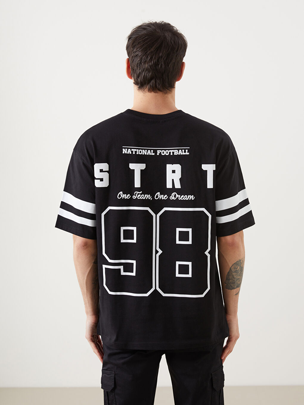 XSIDE Crew Neck Short Sleeve Printed Combed Cotton Men's T-shirt -S5M350Z8-CVL
