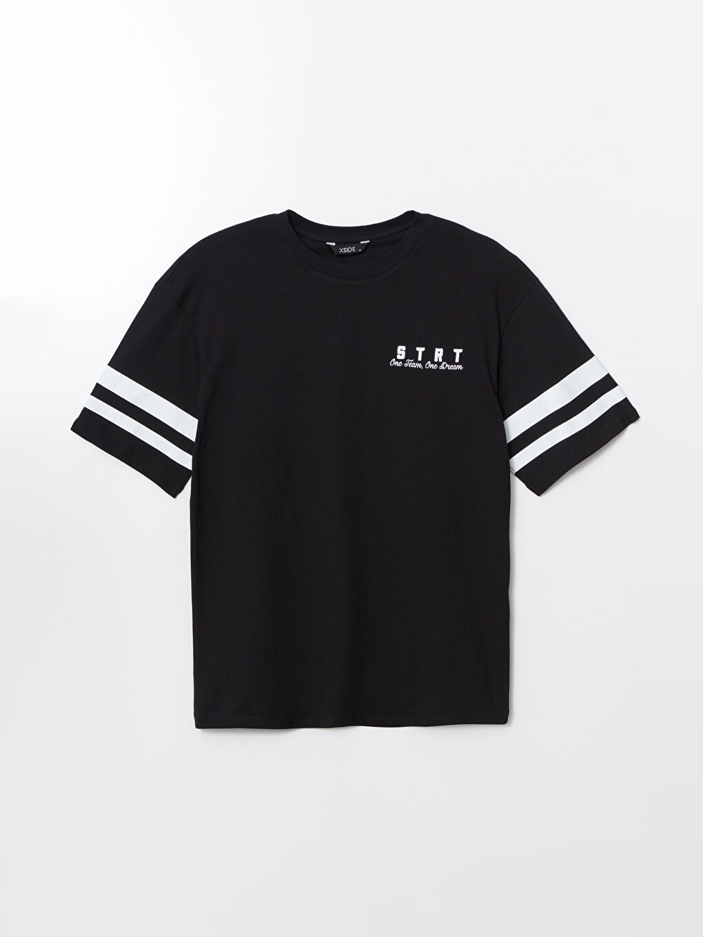 XSIDE Crew Neck Short Sleeve Printed Combed Cotton Men's T-shirt -S5M350Z8-CVL
