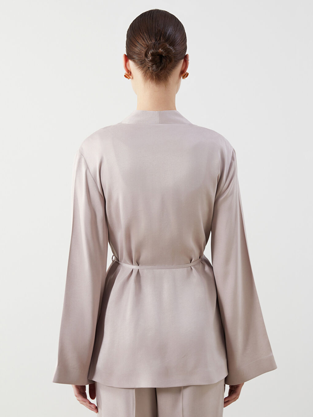 LCW Modest Pembe Şal Yaka Kadın Kimono - 4