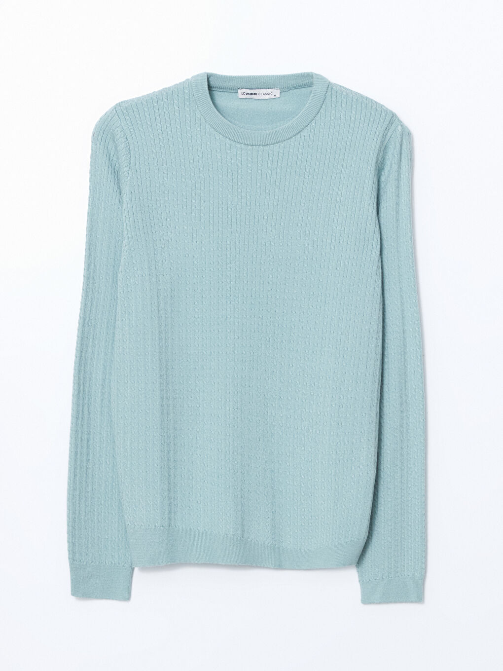 Crew Neck Self-Patterned Women's Knitwear Sweater-8