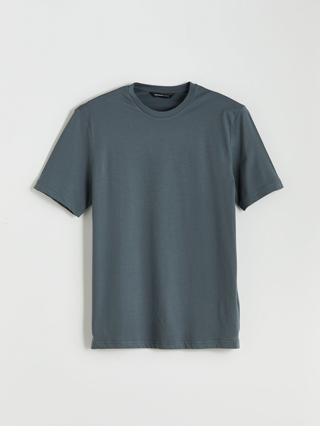 Yeşil DRY TOUCH Bisiklet Yaka Penye Erkek Tişört-8