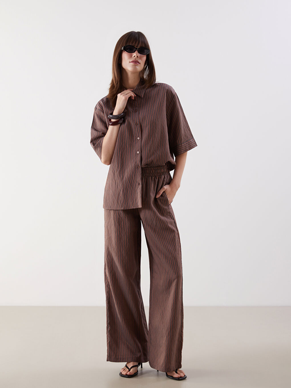 striped oversize women's shirt -S5M653Z8-LET
