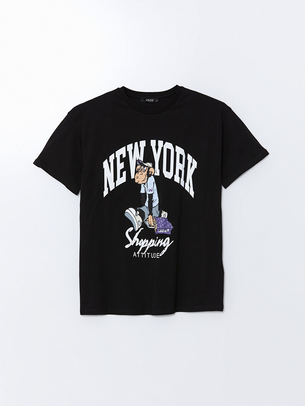Crew Neck Nostalgic Monkey Printed Short Sleeve Women's T-Shirt -S5M656Z8-CVL
