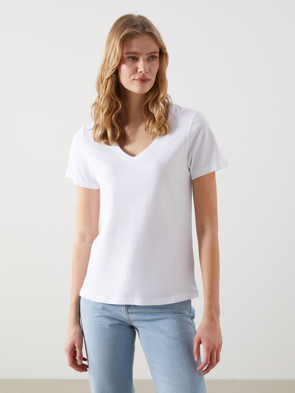 V Neck Women's T-Shirt -S5M657Z8-Q6K