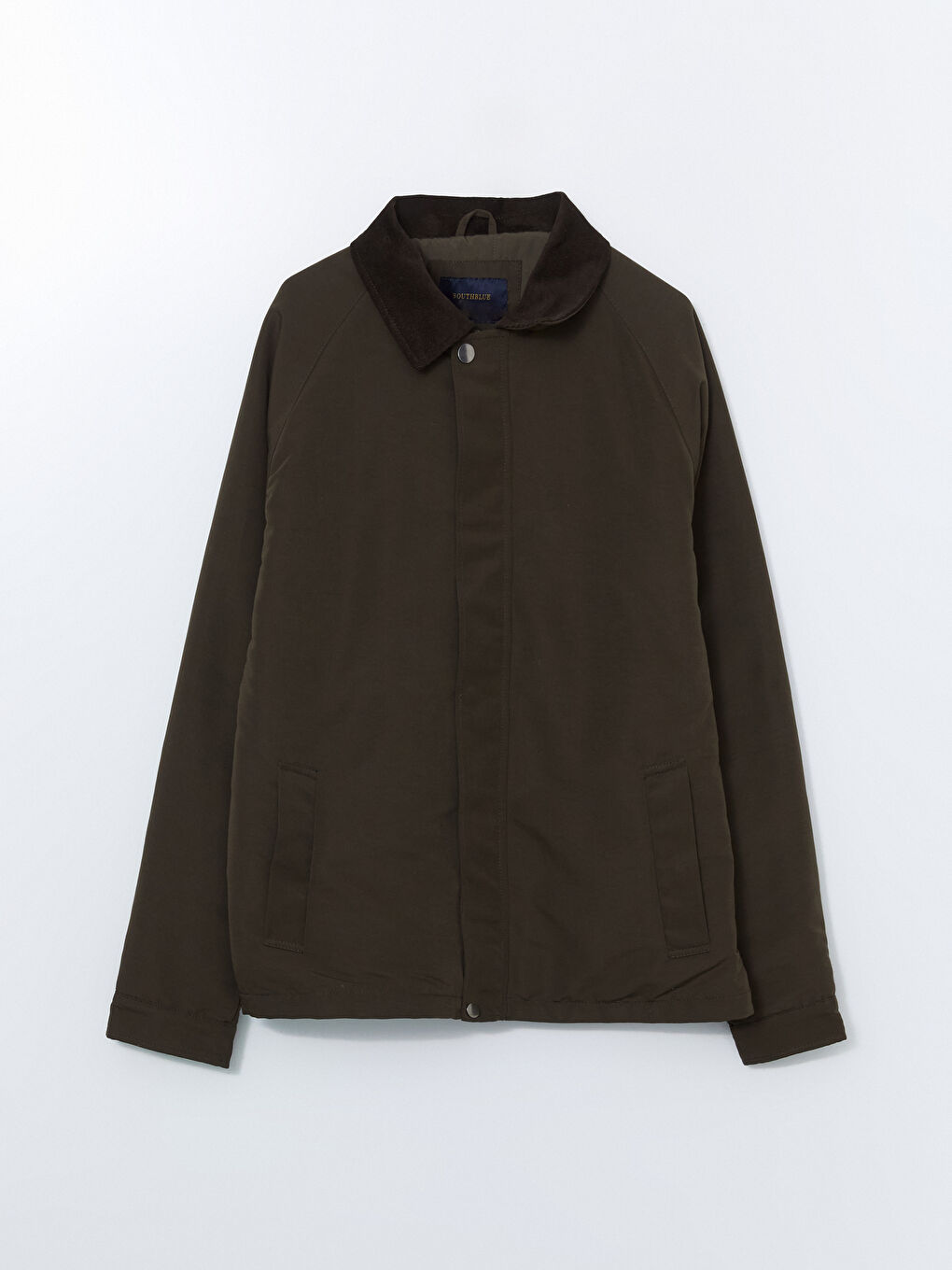 Haki Standart Kalıp Gömlek Yaka Erkek Mont-4